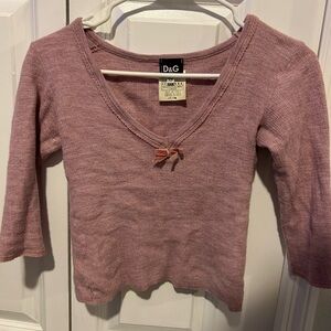 D&G Pink Knit Sweater vintage from the 90s